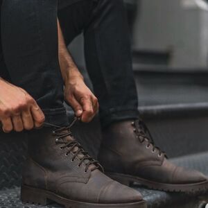 Men’s Size 12.5 Thursday Boot Co. Captain StormKing Lug Sole Boots Tobacco Brown